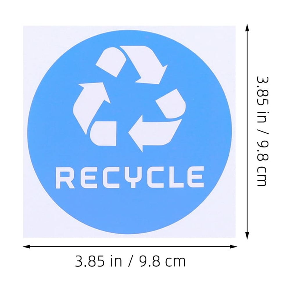 SWETRACE Trash Bin Sticker Multi PVC Adhesive Sticker 12Pcs Recycling Symbols Household Use - Image 8