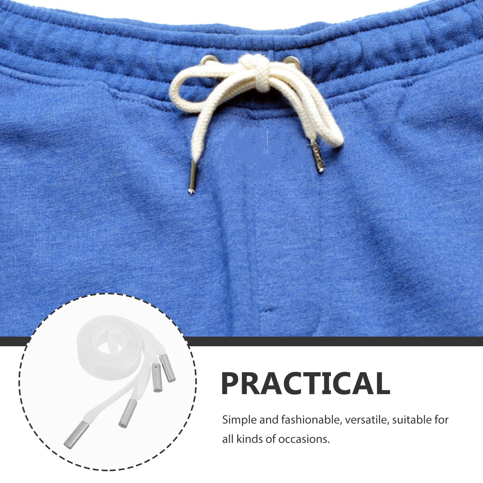 Worgeous 2pcs Versatile Drawstrings For Trousers Waist Belt For Sports And Daily Wear Durable Replacement Pants Cords For Men And Women - Image 3