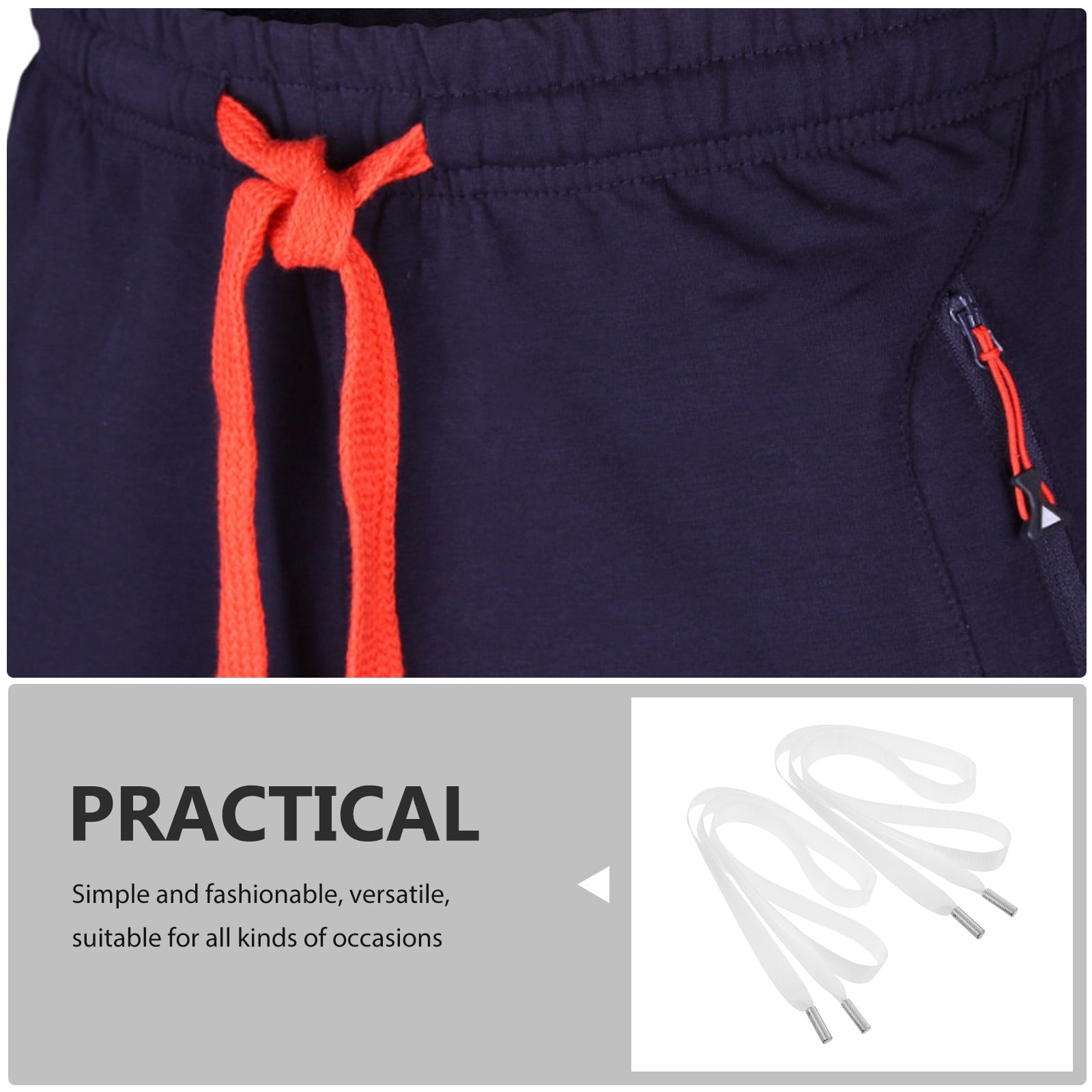 Worgeous 2pcs Versatile Drawstrings For Trousers Waist Belt For Sports And Daily Wear Durable Replacement Pants Cords For Men And Women - Image 8