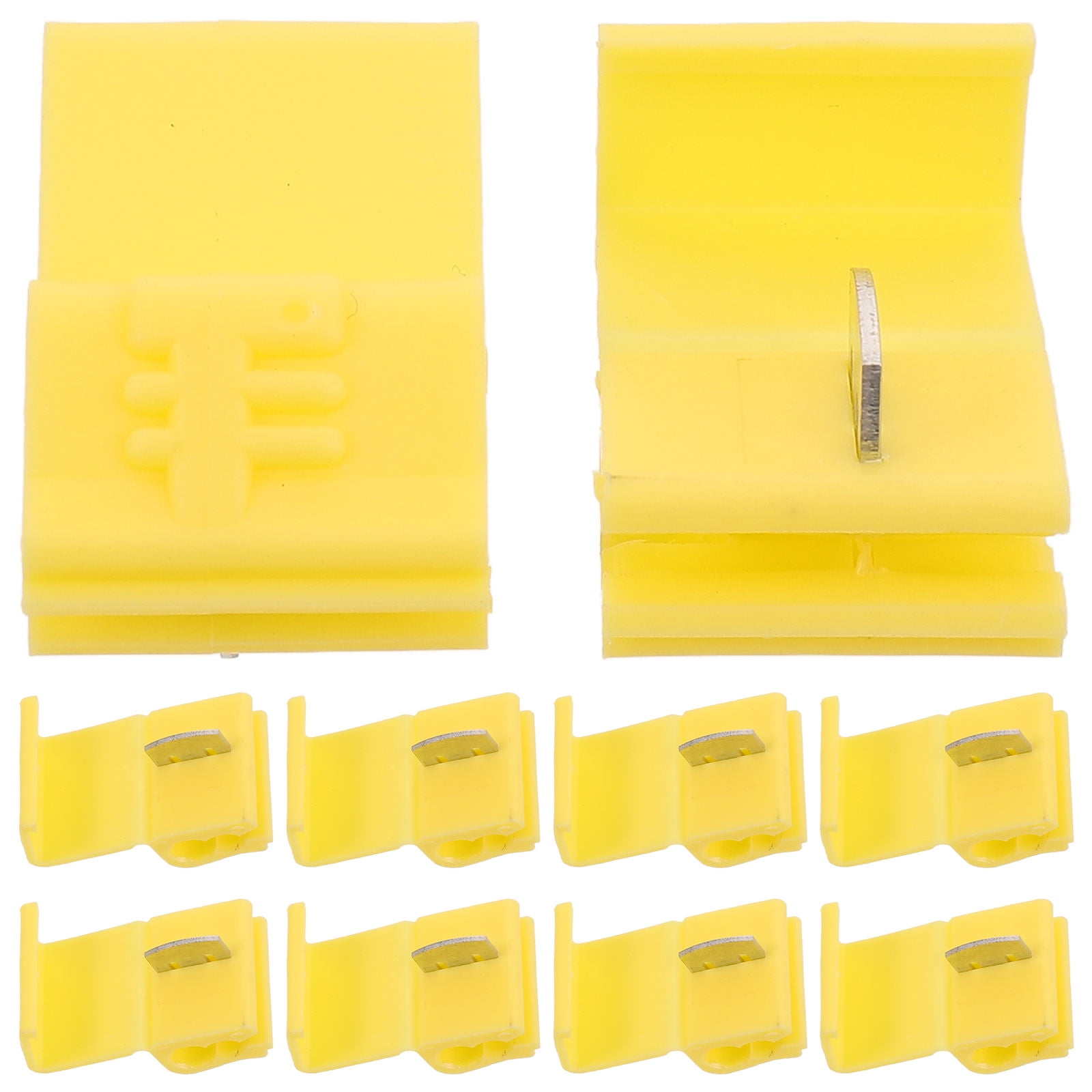 Worgeous Yellow Wire Connectors for Cars Quick Installation Components Waterproof Plastic 10pcs - Image 1