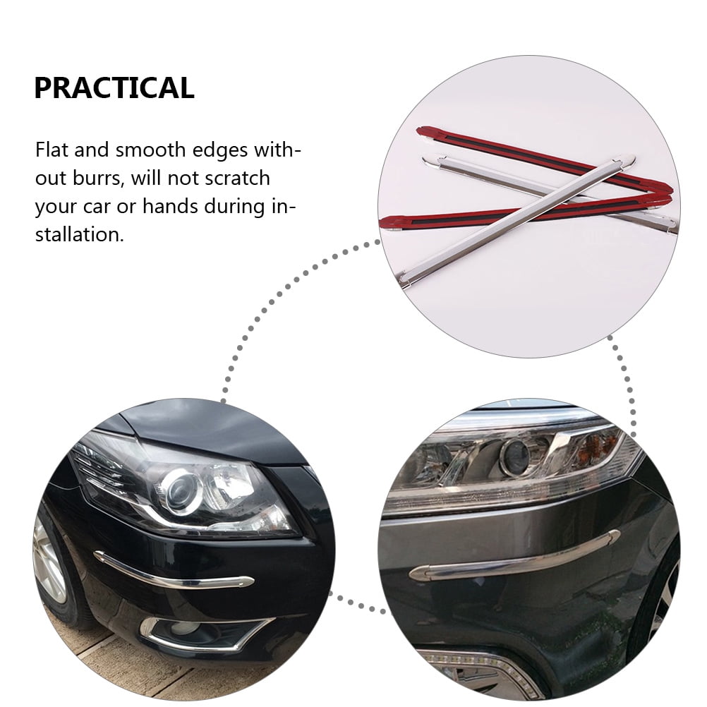 Ortofally 4pcs Bumper Protector Automobile Bumper Anti-collision Strip Car Bumper Tape 40.5X2.3X2.3CM transparent - Image 3