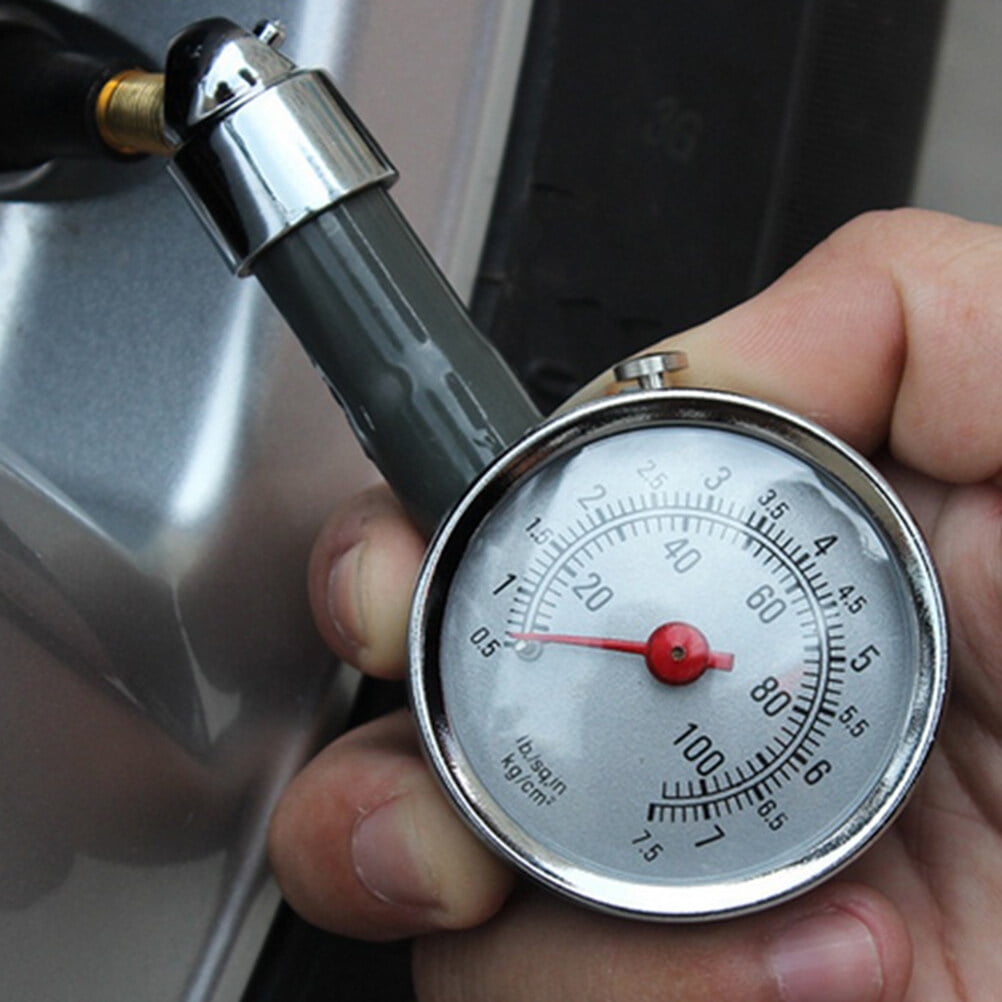 Ortofally Mechanical Gauge Tire Pressure Gauge Meter Tire Pressure Pointer 0.5 - 7.5 LBS for Car Automobile Truck Motorcycle Black - Image 3