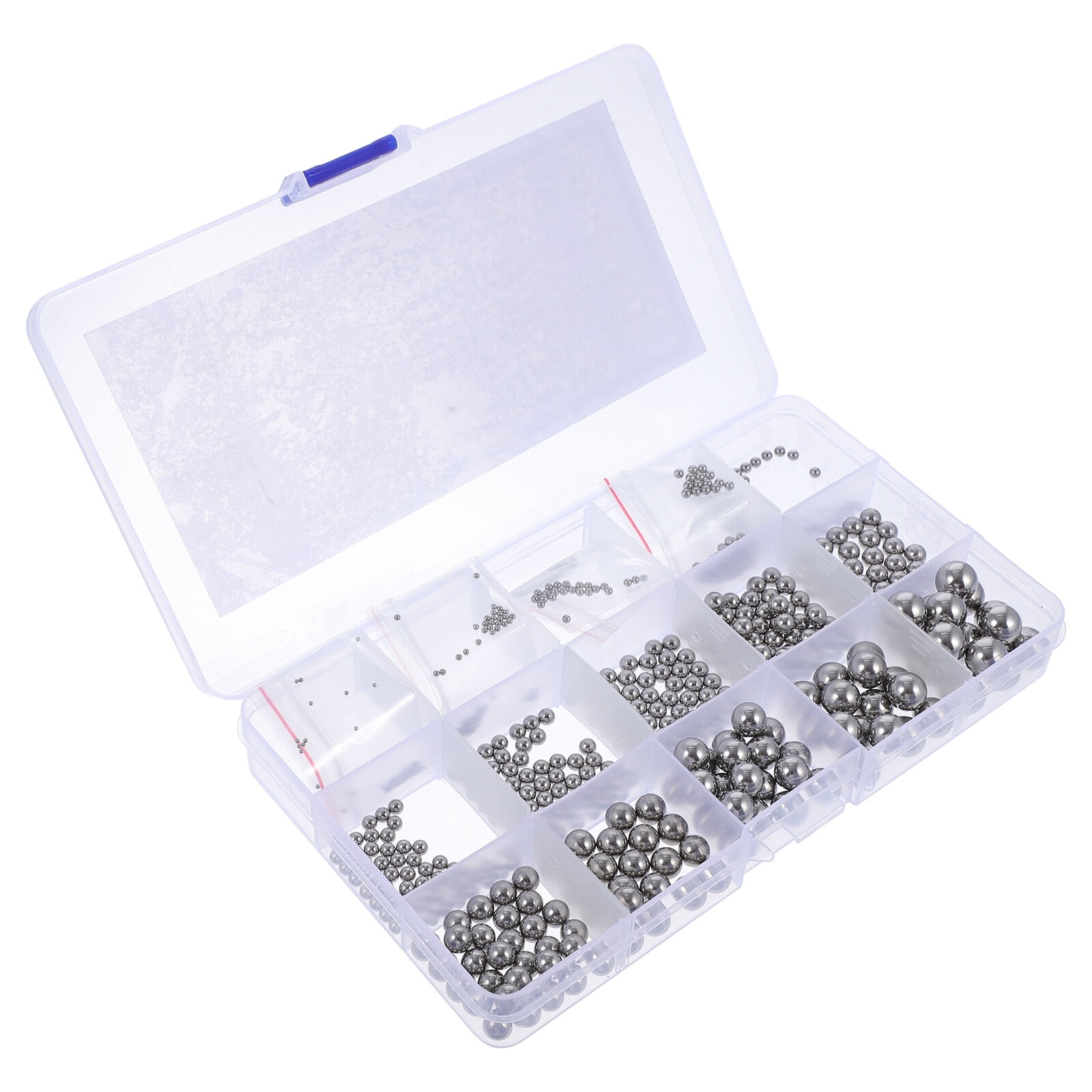 SWETRACE Bearing Steel Ball Assortment 580Pcs Round Easy Installation Mechanical Components 1X1X1CM Silver - Image 5