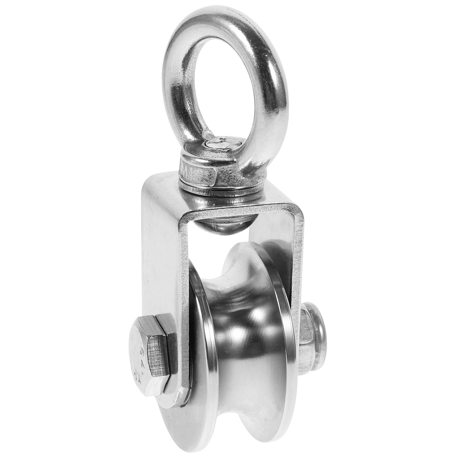 Ortofally Heavy Duty Traction 201 Stainless Steel Swivel Pulley Silent U Type Cable Pulley 10.7X4.8X4.5CM Silver - Image 6