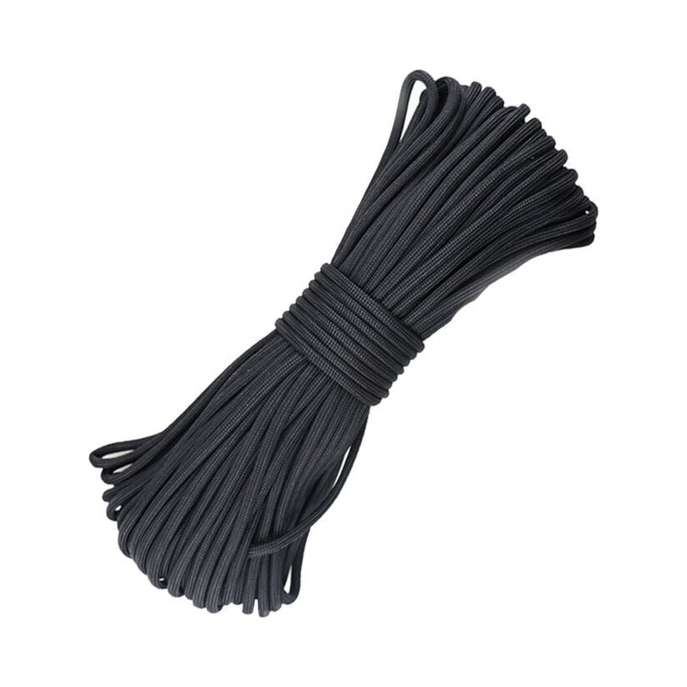 Ortofally Nylon Parachute Cord Braid Nylon Rope Nylon Twine Rope Cord for Crafts Tie- Downs Camping 4.0mm x 15m 0.4X0.4 Black - Image 1