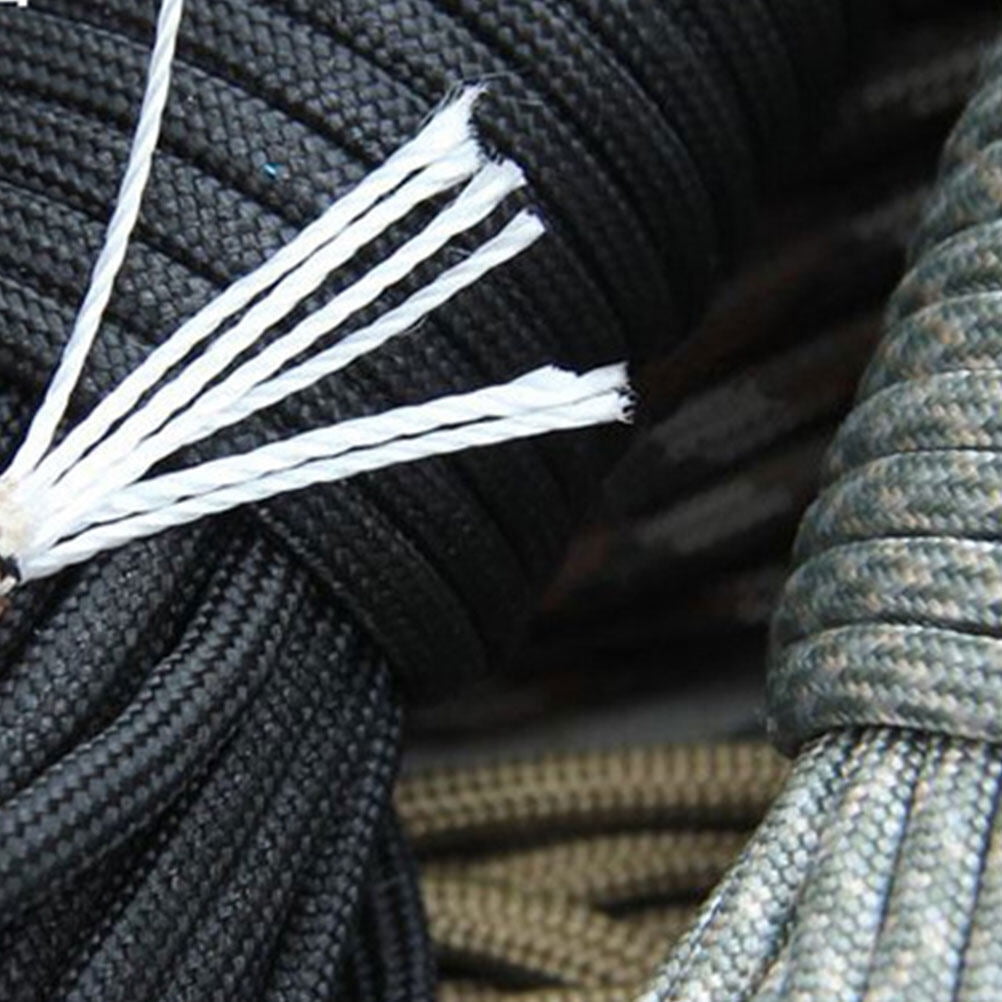Ortofally Nylon Parachute Cord Braid Nylon Rope Nylon Twine Rope Cord for Crafts Tie- Downs Camping 4.0mm x 15m 0.4X0.4 Black - Image 2