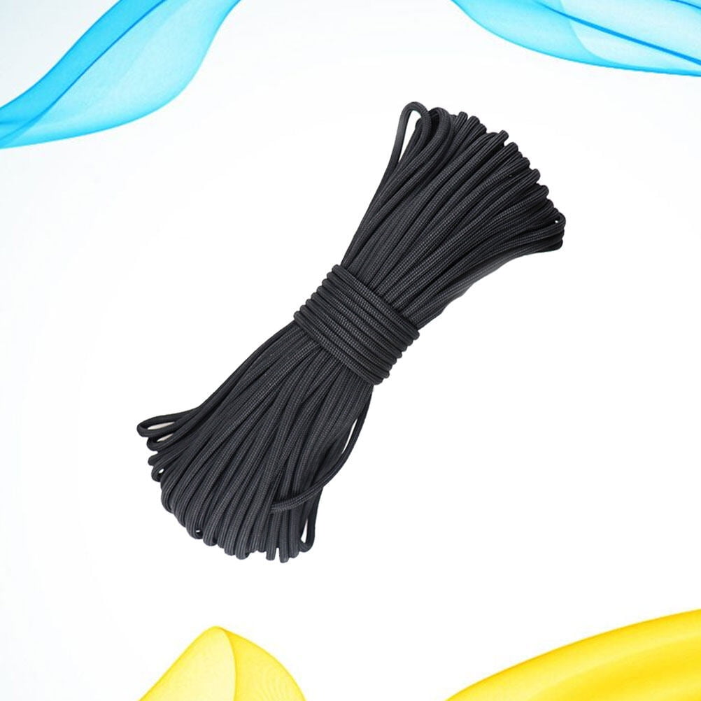 Ortofally Nylon Parachute Cord Braid Nylon Rope Nylon Twine Rope Cord for Crafts Tie- Downs Camping 4.0mm x 15m 0.4X0.4 Black - Image 3