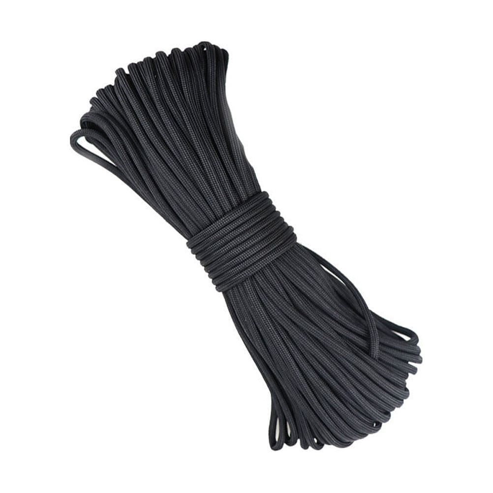 Ortofally Nylon Parachute Cord Braid Nylon Rope Nylon Twine Rope Cord for Crafts Tie- Downs Camping 4.0mm x 15m 0.4X0.4 Black - Image 4