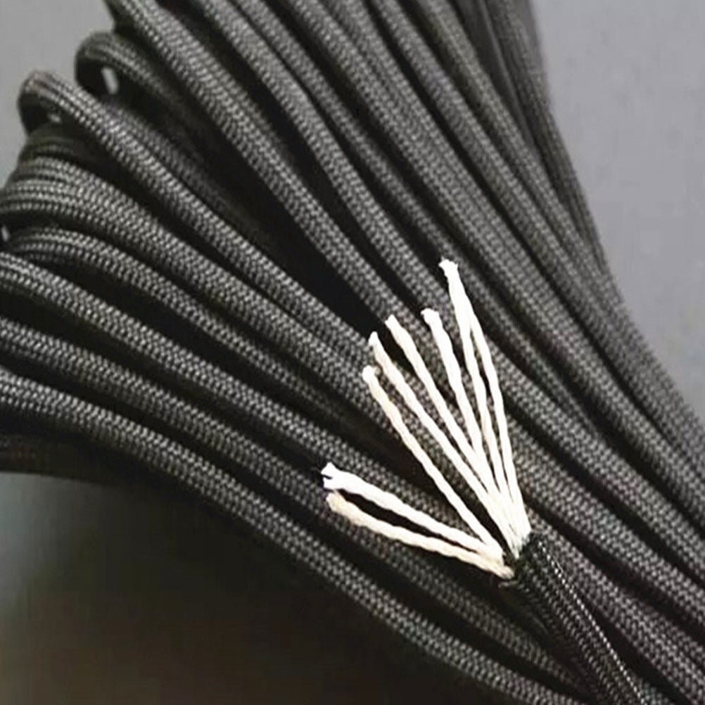 Ortofally Nylon Parachute Cord Braid Nylon Rope Nylon Twine Rope Cord for Crafts Tie- Downs Camping 4.0mm x 15m 0.4X0.4 Black - Image 7