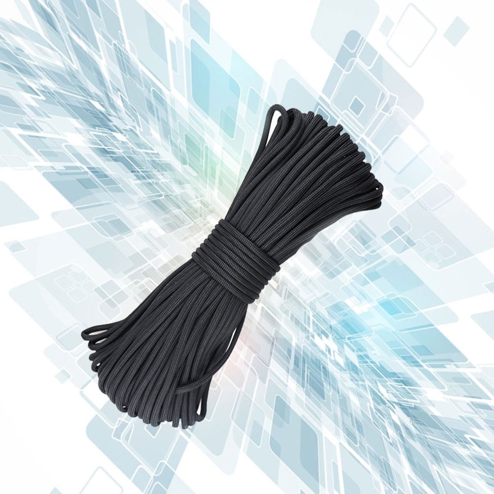 Ortofally Nylon Parachute Cord Braid Nylon Rope Nylon Twine Rope Cord for Crafts Tie- Downs Camping 4.0mm x 15m 0.4X0.4 Black - Image 8
