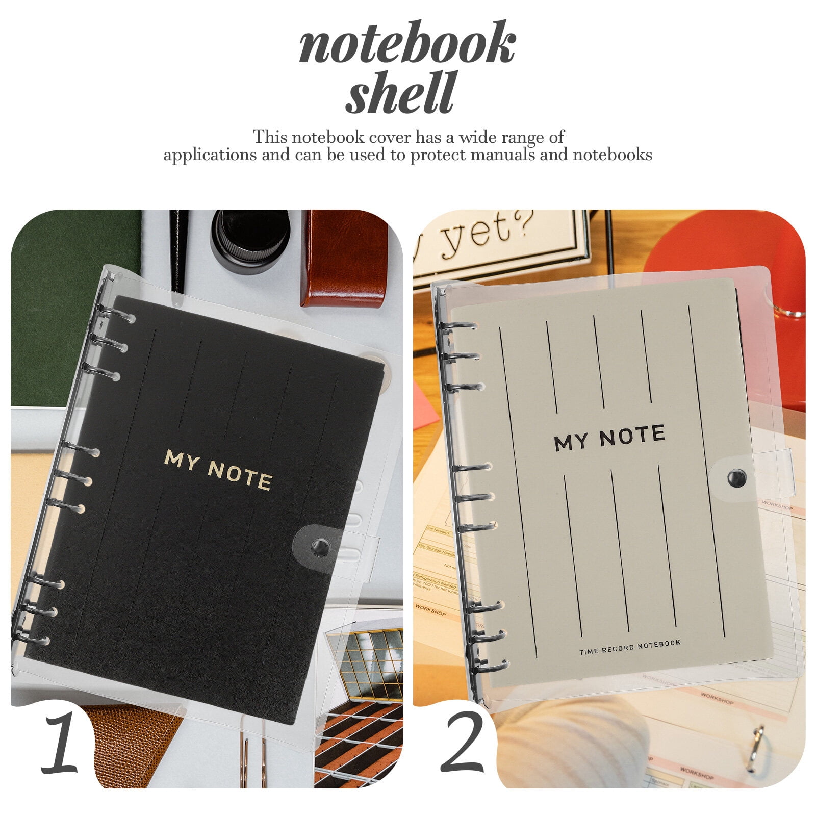 SWETRACE Planner Binder Cover For Notebook Protection 1Set 27X21.5X2.5CM Transparent - Image 3
