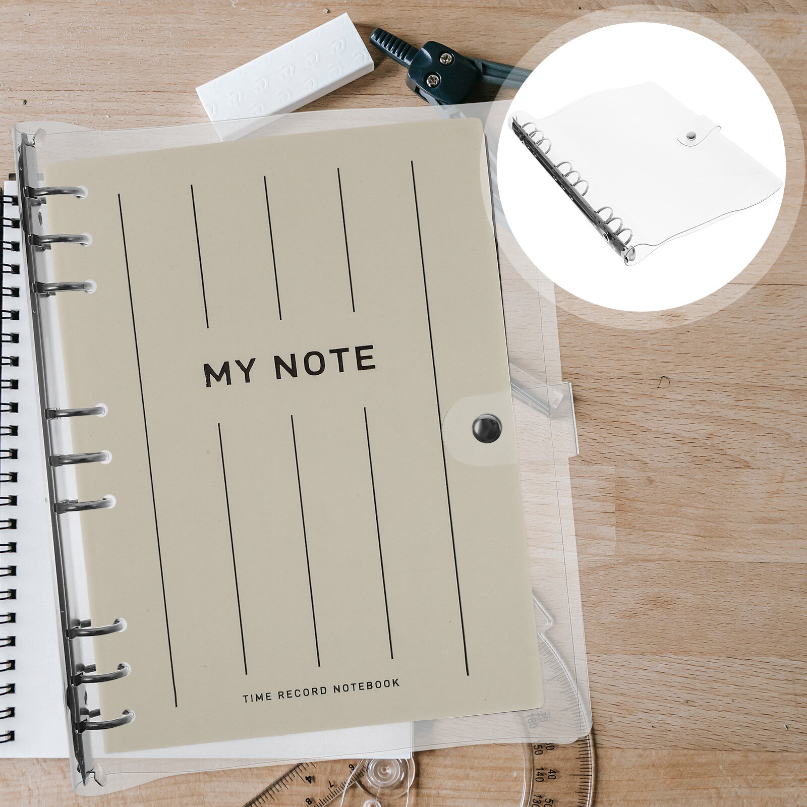 SWETRACE Planner Binder Cover For Notebook Protection 1Set 27X21.5X2.5CM Transparent - Image 5
