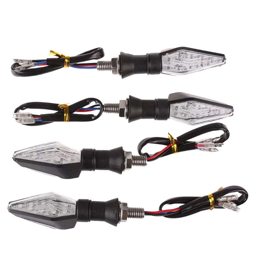 SWETRACE Rectangular Motorcycle Driving Lights Blue 4Pcs 4.1*1.1*0.9In For Vehicle Use Black - Image 1