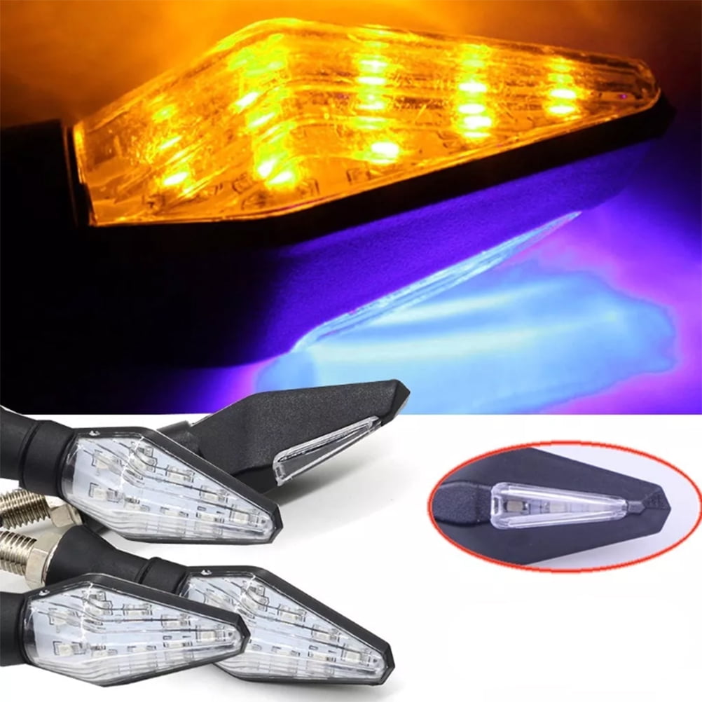 SWETRACE Rectangular Motorcycle Driving Lights Blue 4Pcs 4.1*1.1*0.9In For Vehicle Use Black - Image 3