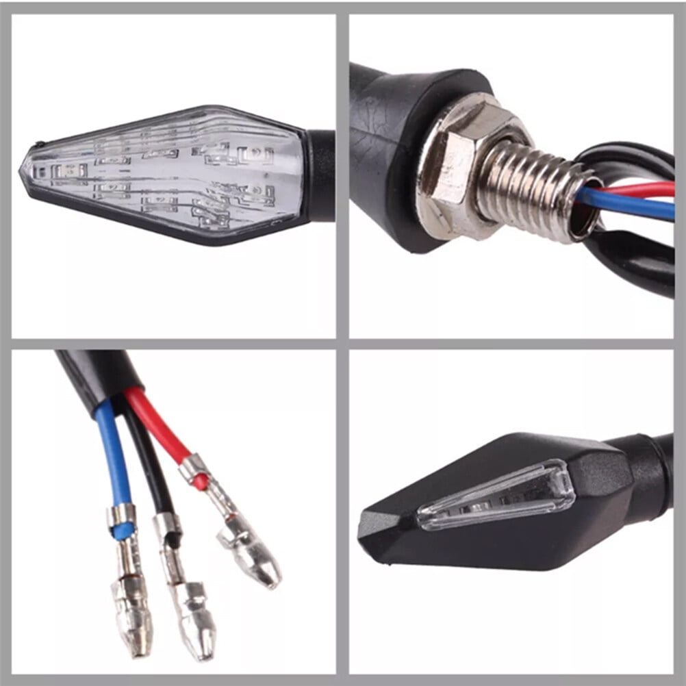 SWETRACE Rectangular Motorcycle Driving Lights Blue 4Pcs 4.1*1.1*0.9In For Vehicle Use Black - Image 4