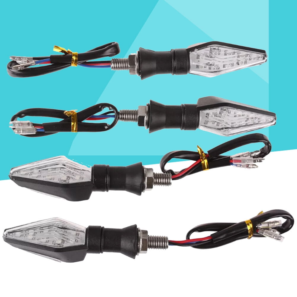 SWETRACE Rectangular Motorcycle Driving Lights Blue 4Pcs 4.1*1.1*0.9In For Vehicle Use Black - Image 6