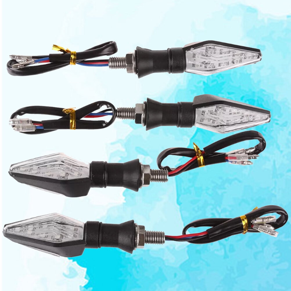 SWETRACE Rectangular Motorcycle Driving Lights Blue 4Pcs 4.1*1.1*0.9In For Vehicle Use Black - Image 8