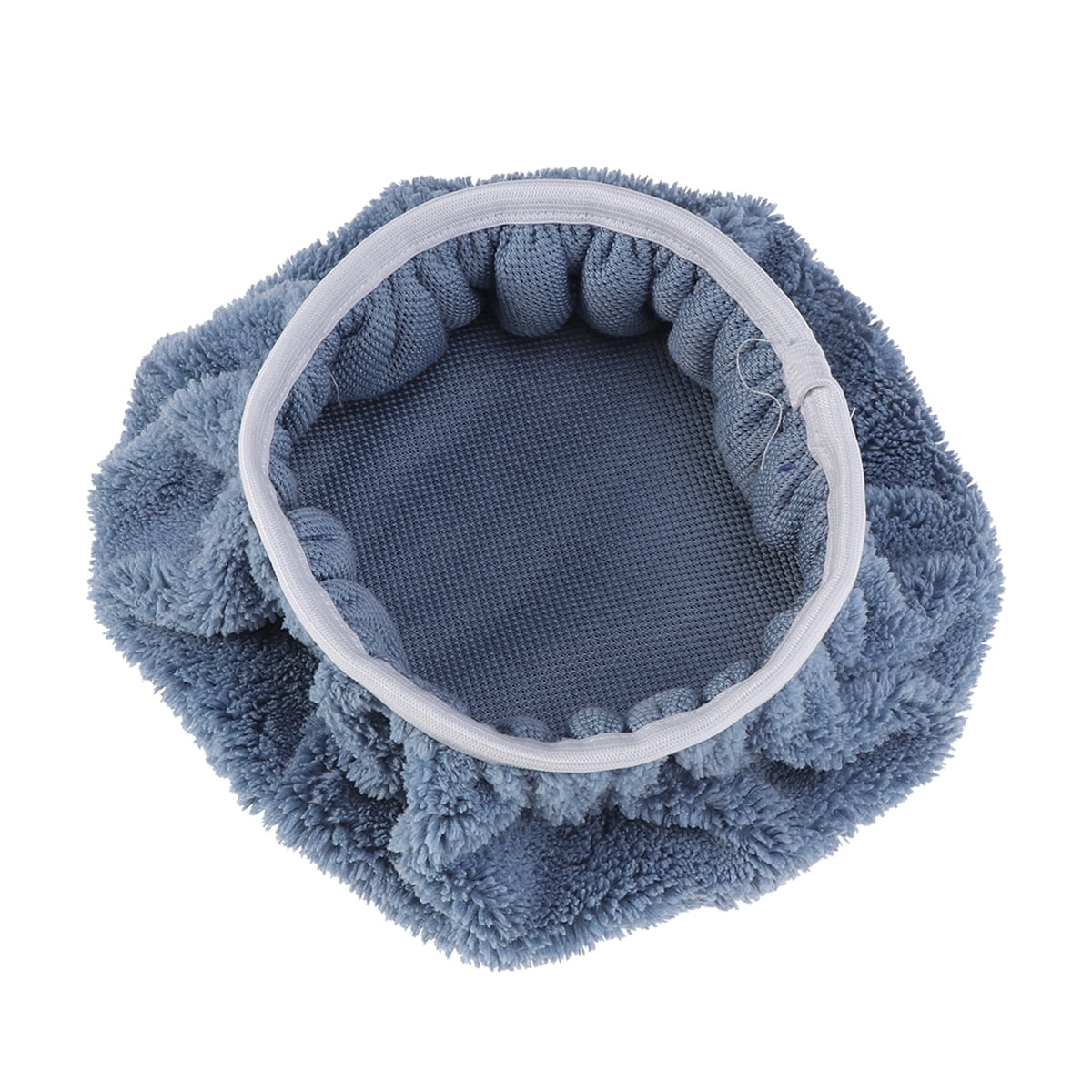 Ortofally 5 PCS Car Polishing Waxing Coral Fleece Bonnets Pads - 9-10 inch (Grey) Grey - Image 8