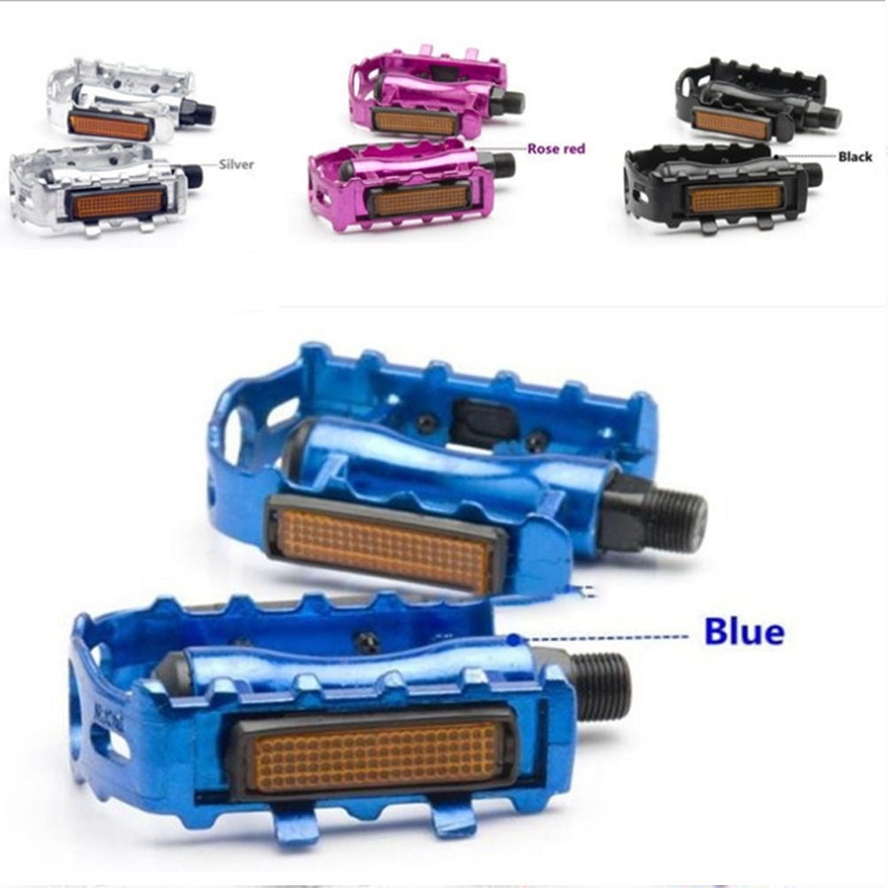 Worgeous 1 Pair of Silver Aluminum Alloy Mountain Bike Pedals with Anti slip Spikes - Image 1
