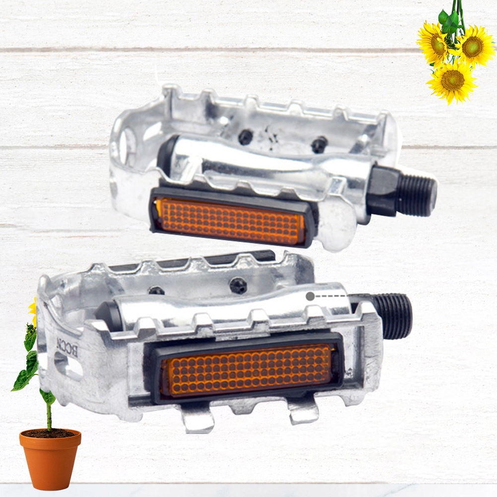 Worgeous 1 Pair of Silver Aluminum Alloy Mountain Bike Pedals with Anti slip Spikes - Image 3