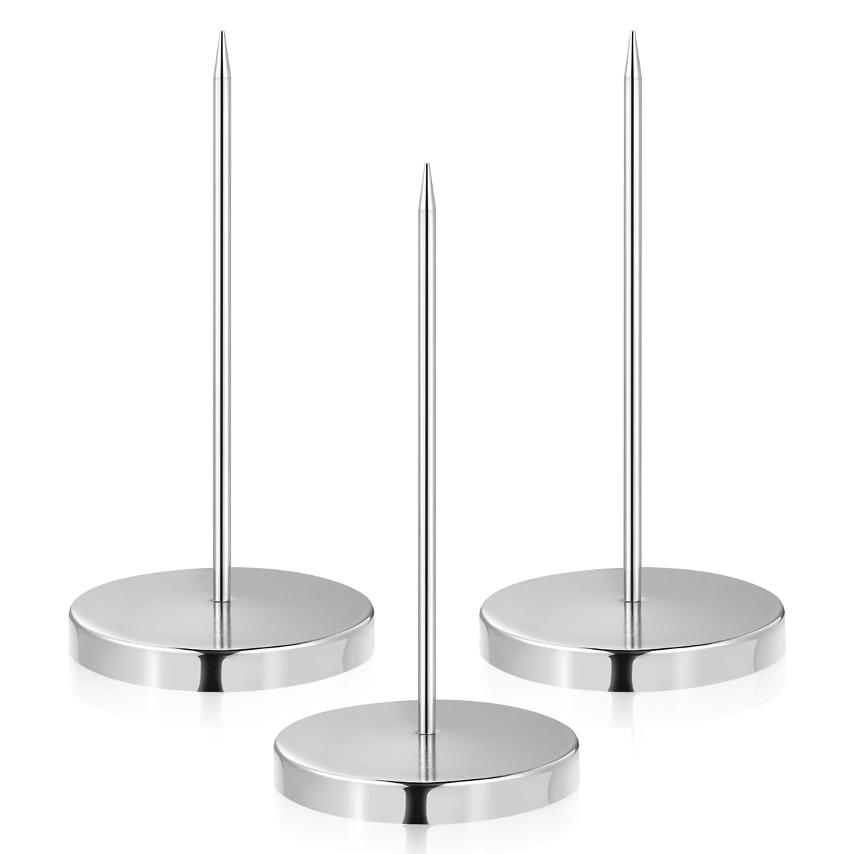 SWETRACE Restaurant Bill Holder Metal 3Pcs 5.5x2.8x0.3Inch Busy Environments Silver - Image 1