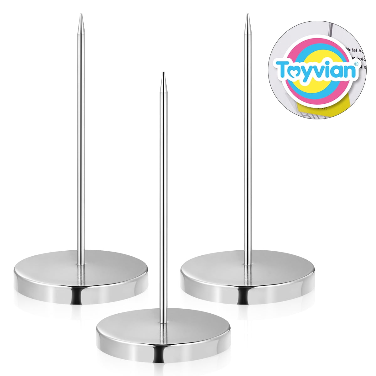 SWETRACE Restaurant Bill Holder Metal 3Pcs 5.5x2.8x0.3Inch Busy Environments Silver - Image 3