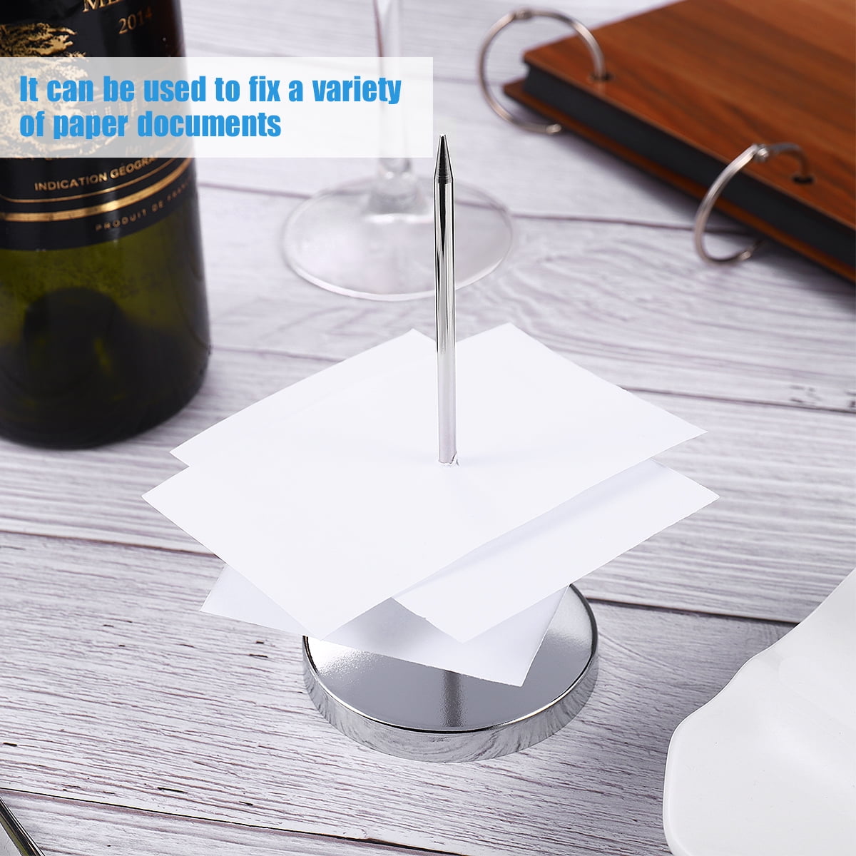 SWETRACE Restaurant Bill Holder Metal 3Pcs 5.5x2.8x0.3Inch Busy Environments Silver - Image 6