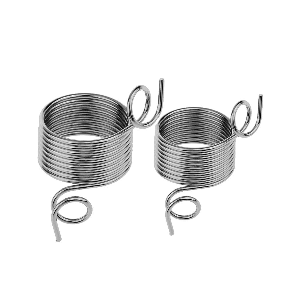 Ortofally 2 Pcs DIY Yarn Strand Guide Metal Yarn Threader Finger Ring Wool Thread Thimble Knitting Sewing Accessories Wool Weaving Tool (Large and Small Style) 1.9X1.1X1.1cm Silver - Image 1
