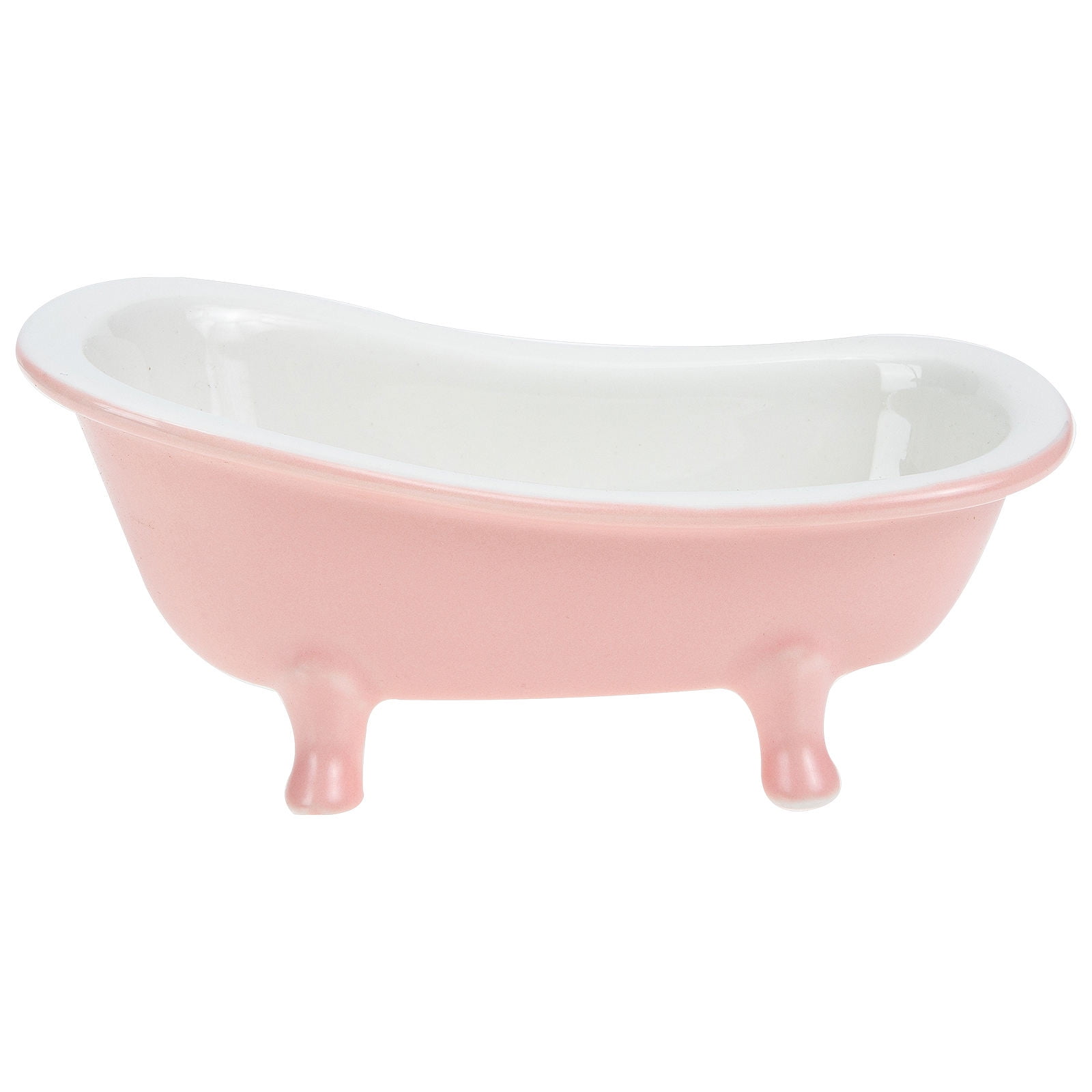 SWETRACE Bathtub Shaped Flower Pot Pink Ceramic 1Set 6.3x3.5x2.8in - Image 4