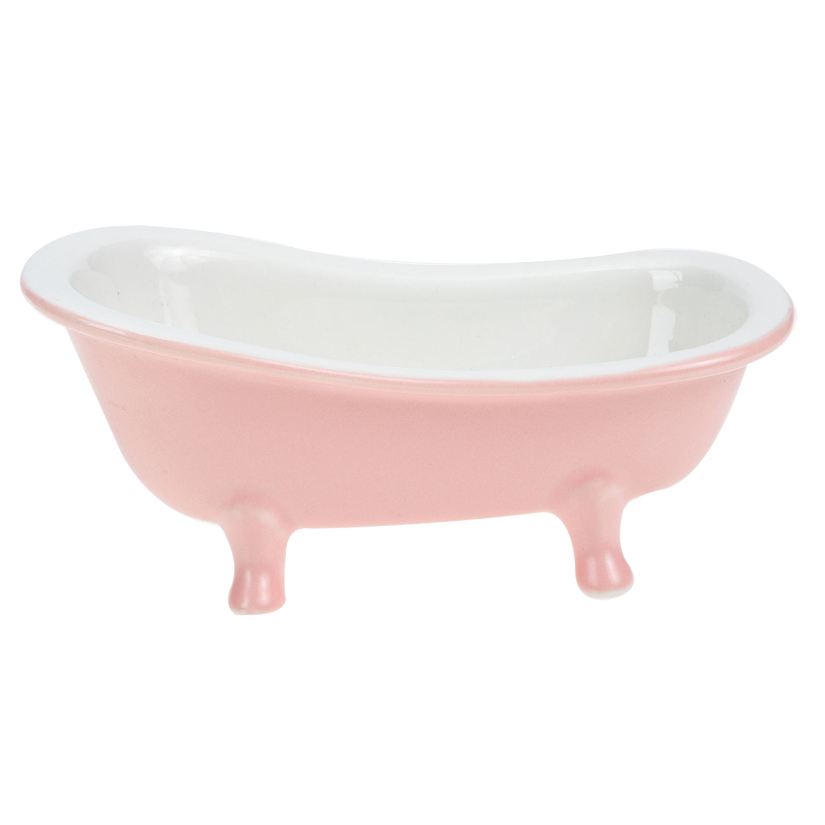 SWETRACE Bathtub Shaped Flower Pot Pink Ceramic 1Set 6.3x3.5x2.8in - Image 5
