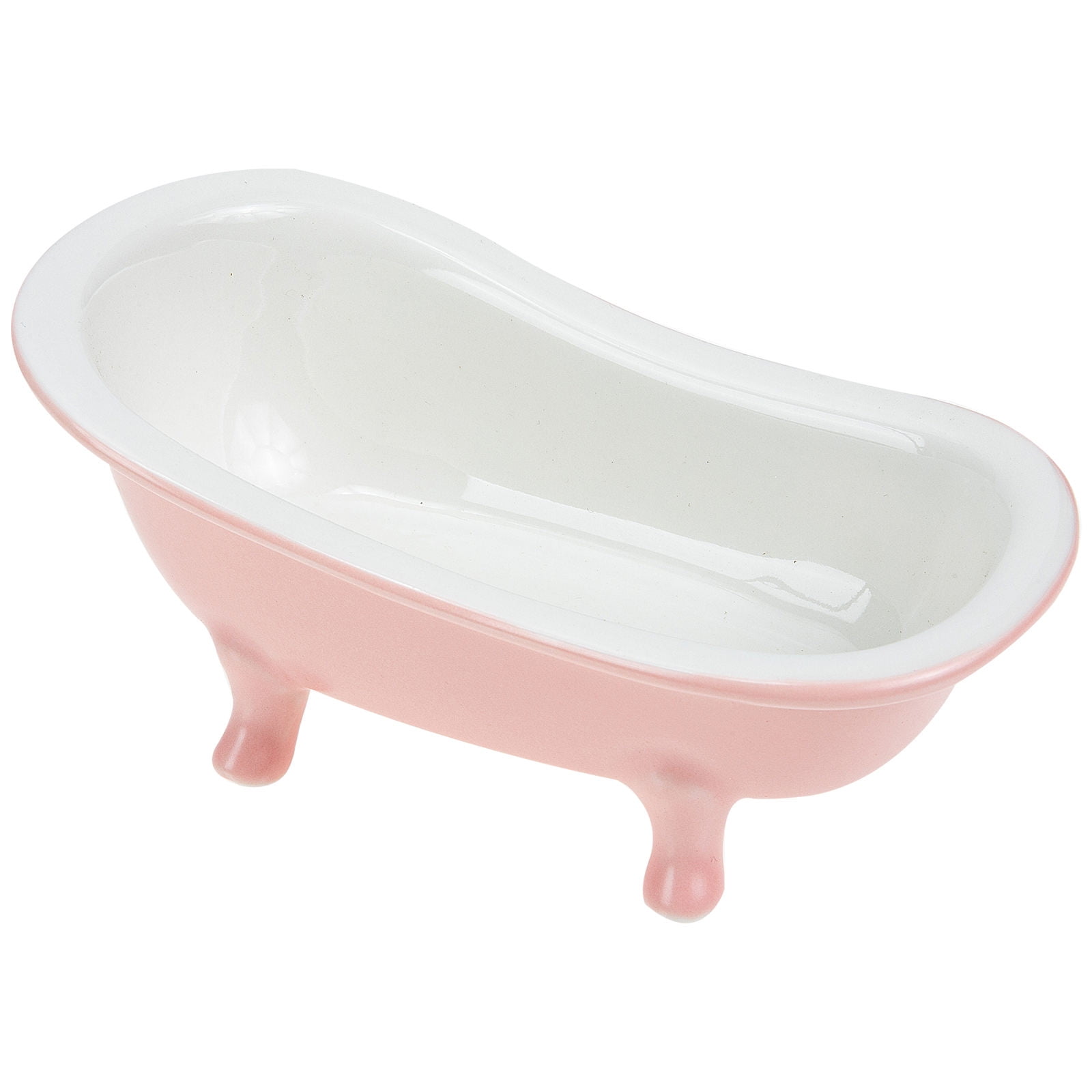 SWETRACE Bathtub Shaped Flower Pot Pink Ceramic 1Set 6.3x3.5x2.8in - Image 8