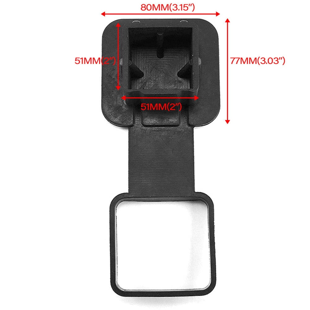 Worgeous Rubber Trailer Tube Protector Insert Tow Trailer Hitch Cover Car Accessories for 18 Inch Receivers (Black) - Image 7