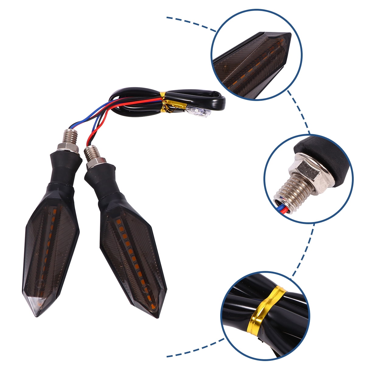 SWETRACE Motorcycle Indicators Blinker Abs 4Pcs Blue - Image 6
