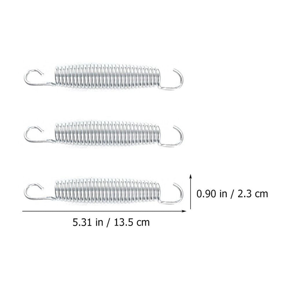 Worgeous 10 Pcs Trampoline Spring Parts Trampolines Rebounder Fitness Silver - Image 1