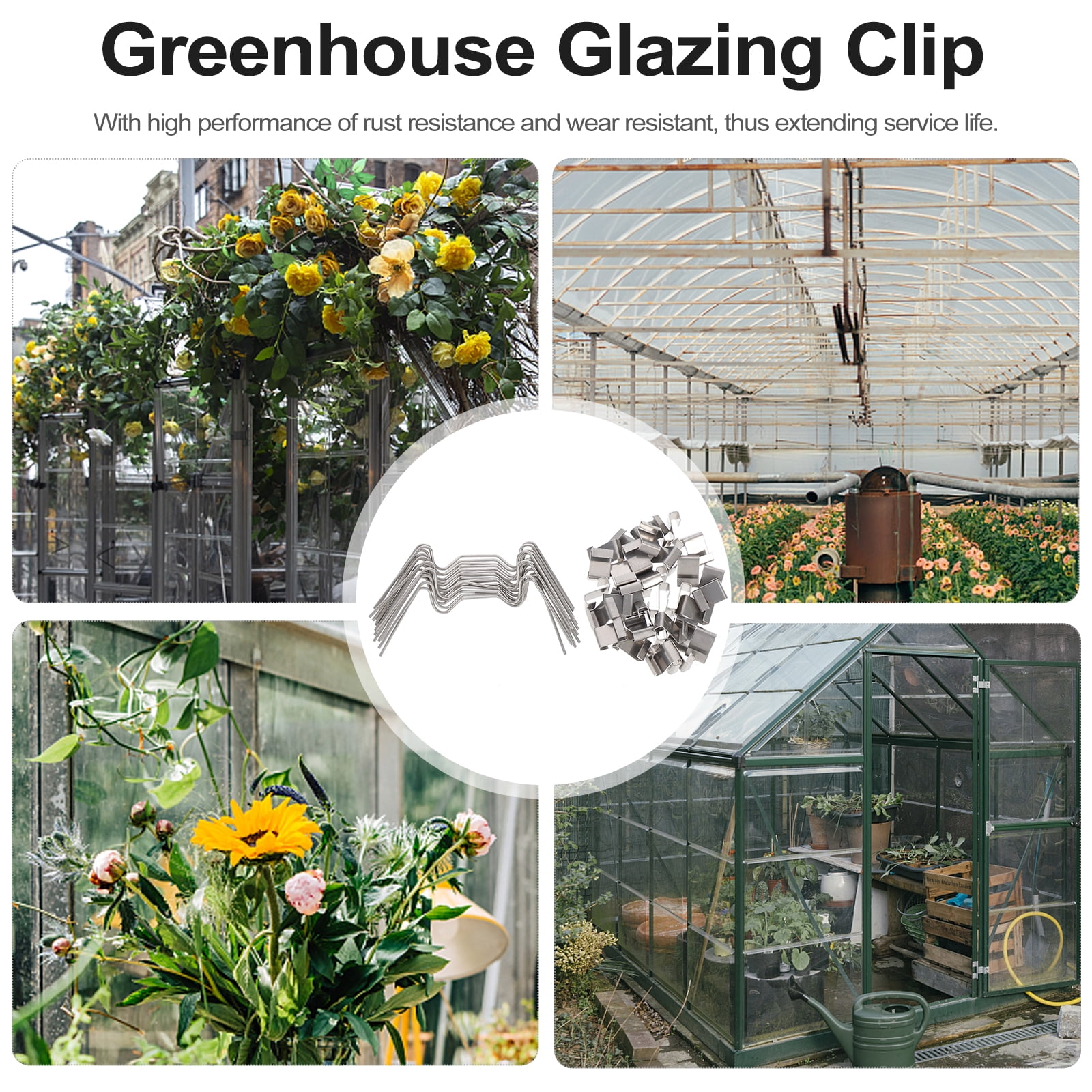 Ortofally 100pcs Greenhouse Glazing Z Overlap Clip Glazing Z Overlap Clip Glass Pane Clip 7.50X3.50X0.20CM Silver - Image 5