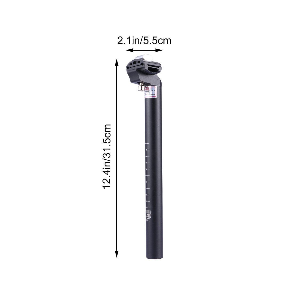Worgeous 30.8mm Aluminum Alloy Seatpost Mountain Bike Bike Seat Tube Seat Post for Most Road Bike Downhill Bike Track Bike Fixed Gear (Black) - Image 2