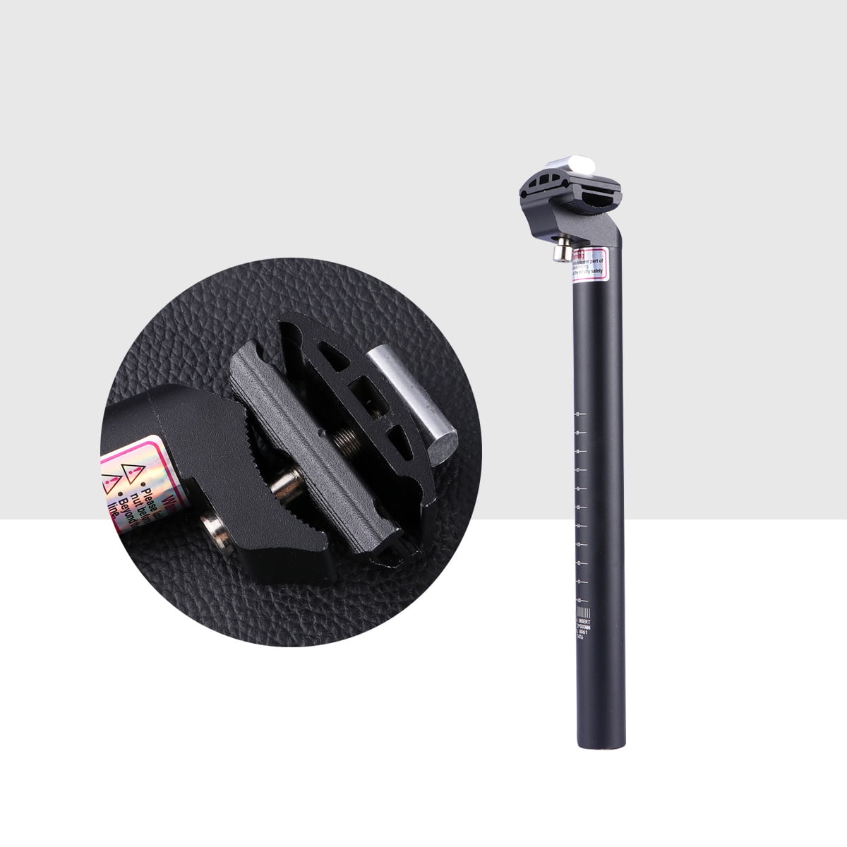 Worgeous 30.8mm Aluminum Alloy Seatpost Mountain Bike Bike Seat Tube Seat Post for Most Road Bike Downhill Bike Track Bike Fixed Gear (Black) - Image 7