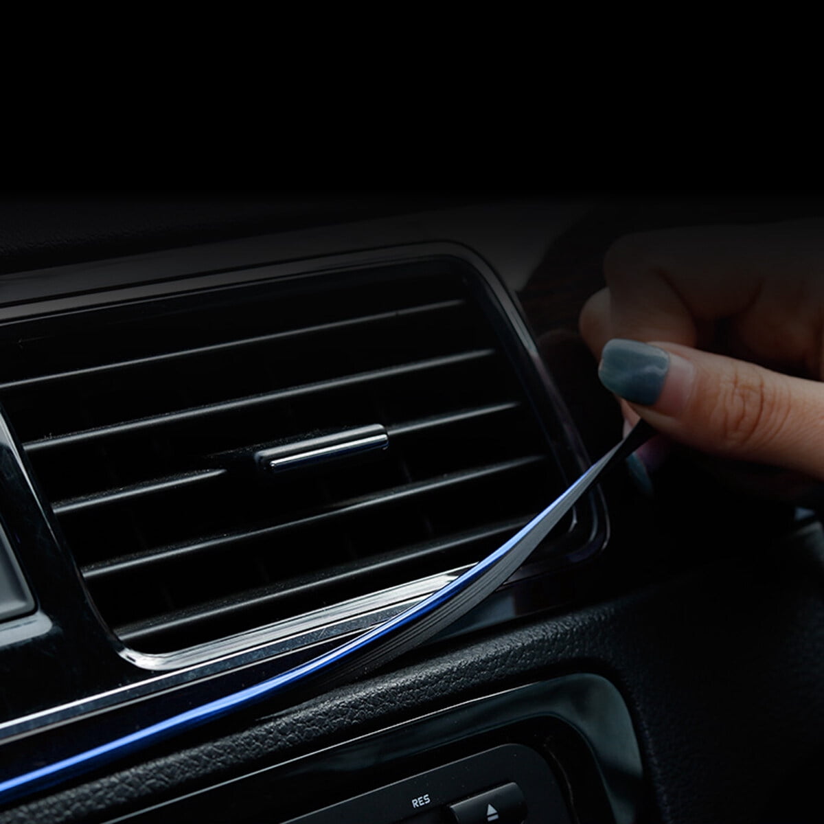 Worgeous 10 Pcs Auto Accessories Interior Car Vent Decoration Strip Blue - Image 2