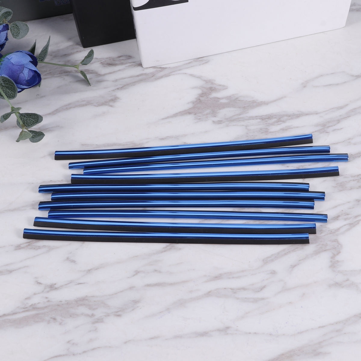 Worgeous 10 Pcs Auto Accessories Interior Car Vent Decoration Strip Blue - Image 6