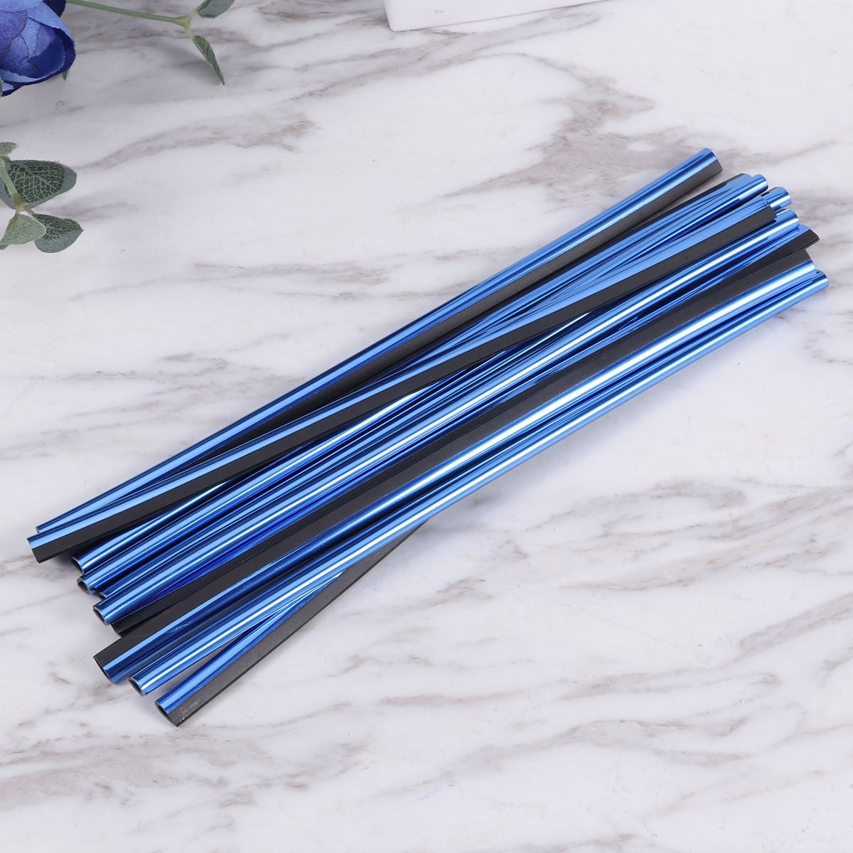 Worgeous 10 Pcs Auto Accessories Interior Car Vent Decoration Strip Blue - Image 8