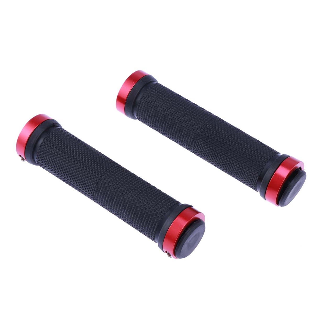 Worgeous Mountain Bike Double Lock Aluminum Alloy Handlebar Grips Antiskid Set Red - Image 4