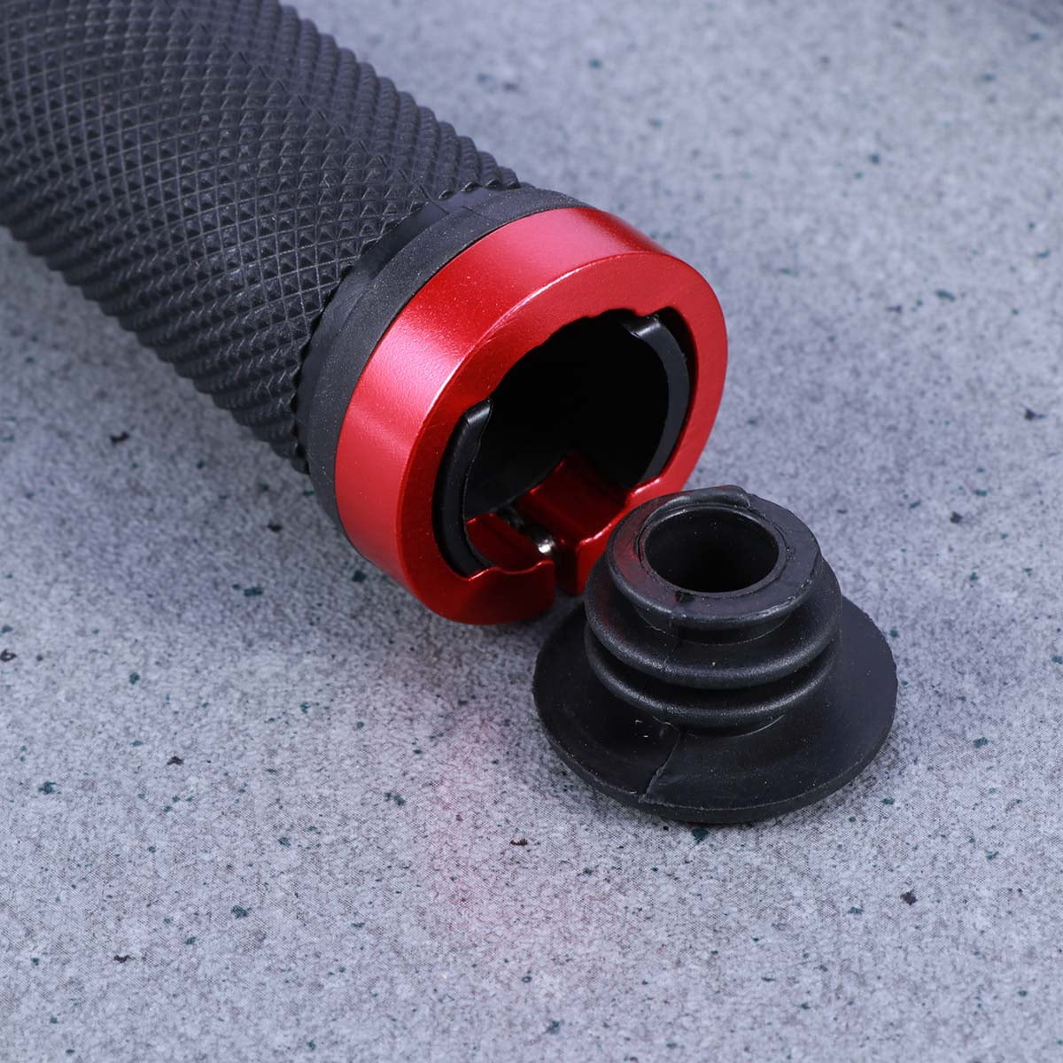 Worgeous Mountain Bike Double Lock Aluminum Alloy Handlebar Grips Antiskid Set Red - Image 5