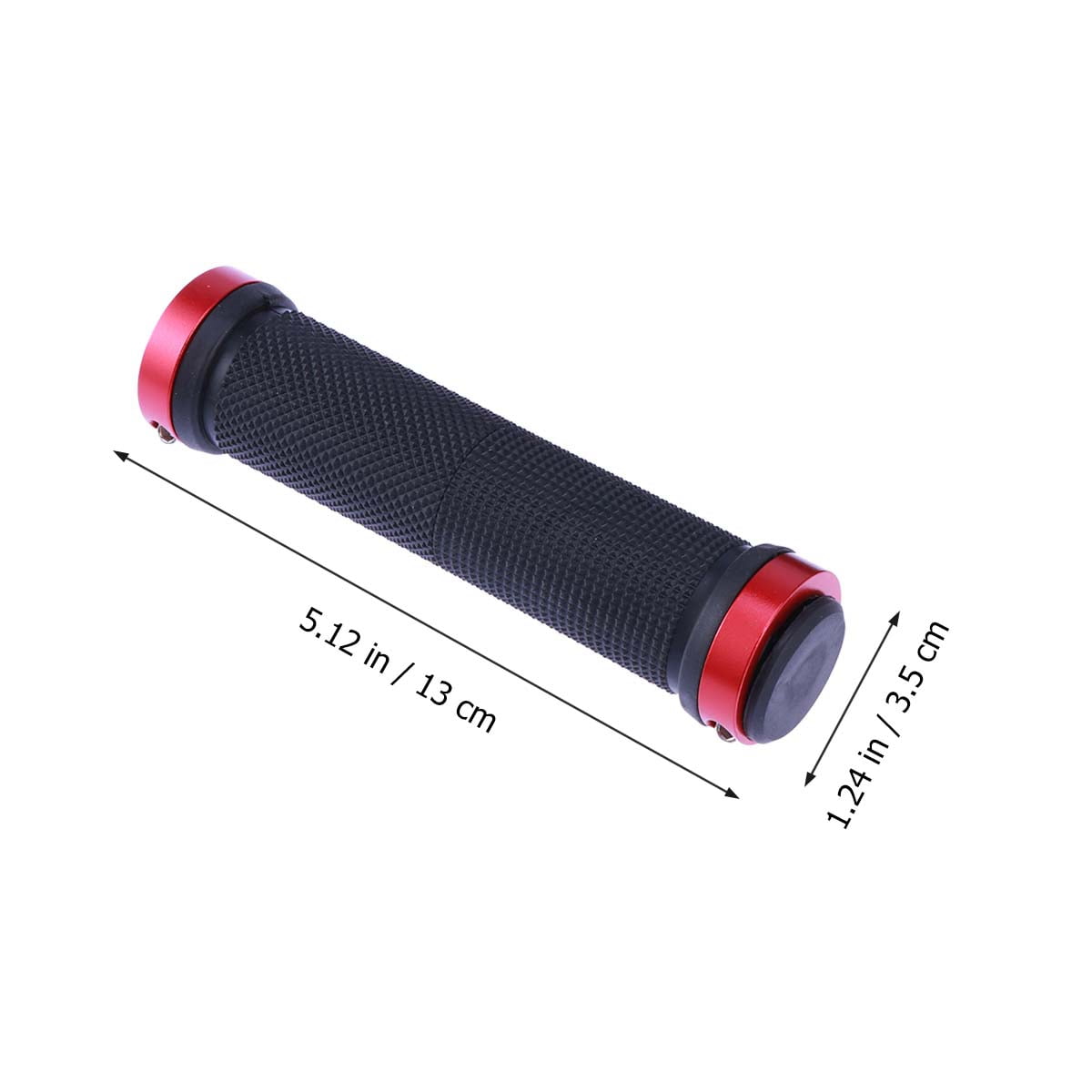 Worgeous Mountain Bike Double Lock Aluminum Alloy Handlebar Grips Antiskid Set Red - Image 7