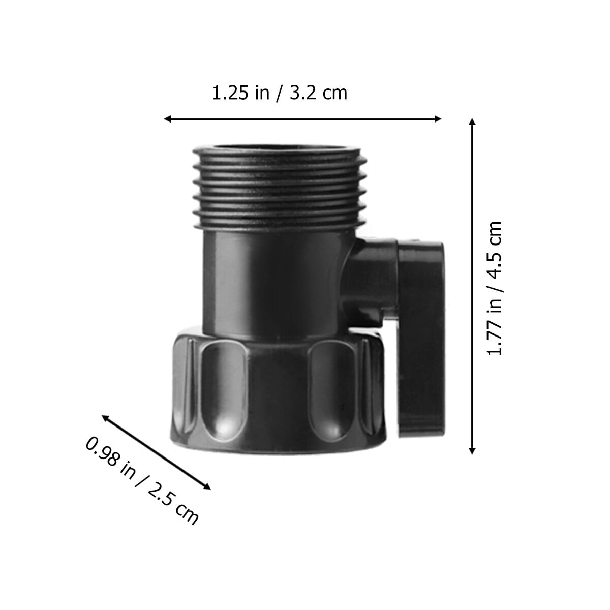 Worgeous Garden Hose Shut Off Valve 3/4 Inch ABS Black for Durable Use and Easy Installation - Image 2