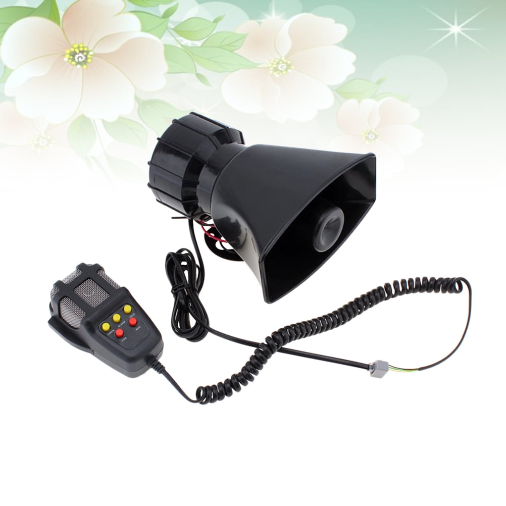 Ortofally 100W 12V 5 Sound Square Opening Electric Horn Loud Speaker Warning Alarm for Car Moped Motorcycle (Black) Black - Image 4
