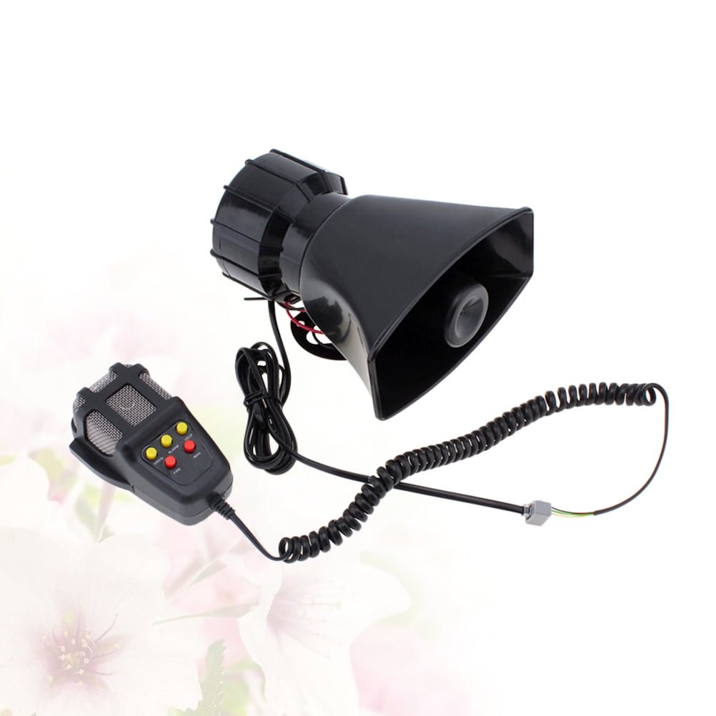 Ortofally 100W 12V 5 Sound Square Opening Electric Horn Loud Speaker Warning Alarm for Car Moped Motorcycle (Black) Black - Image 8