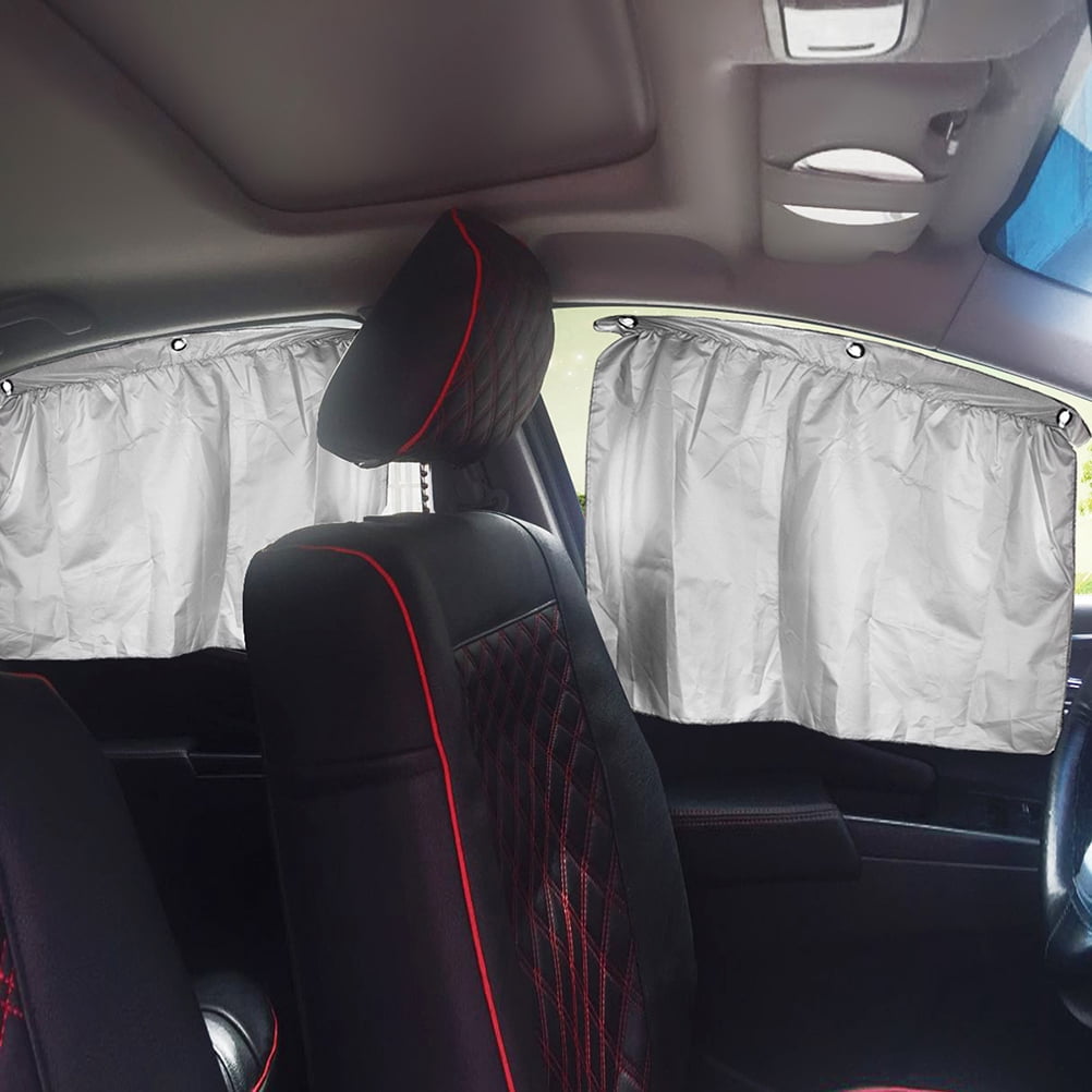 SWETRACE Car Window Shades Baby Car Window Sunshade Suction Cup Design 4Pcs Black Silver - Image 2
