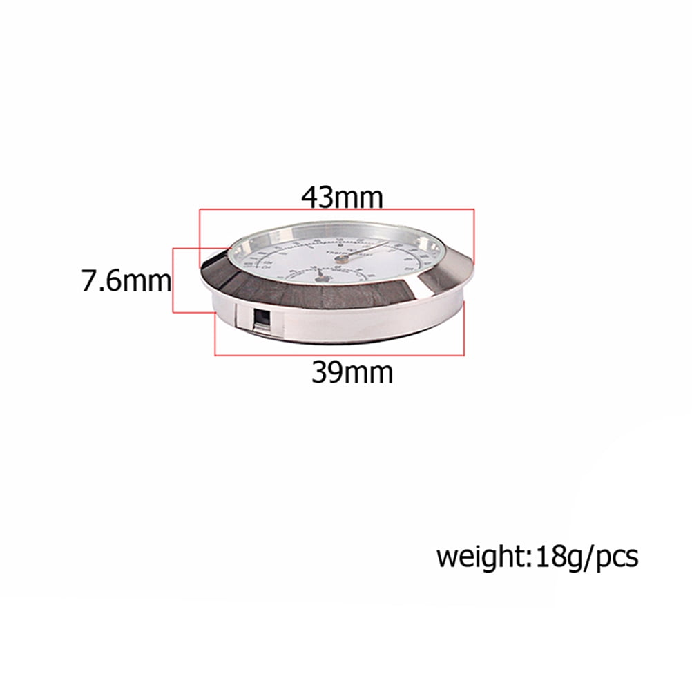 Worgeous Musical Instrument Hygrometer Round Violin Humidity Temperature Gauge Silver - Image 2