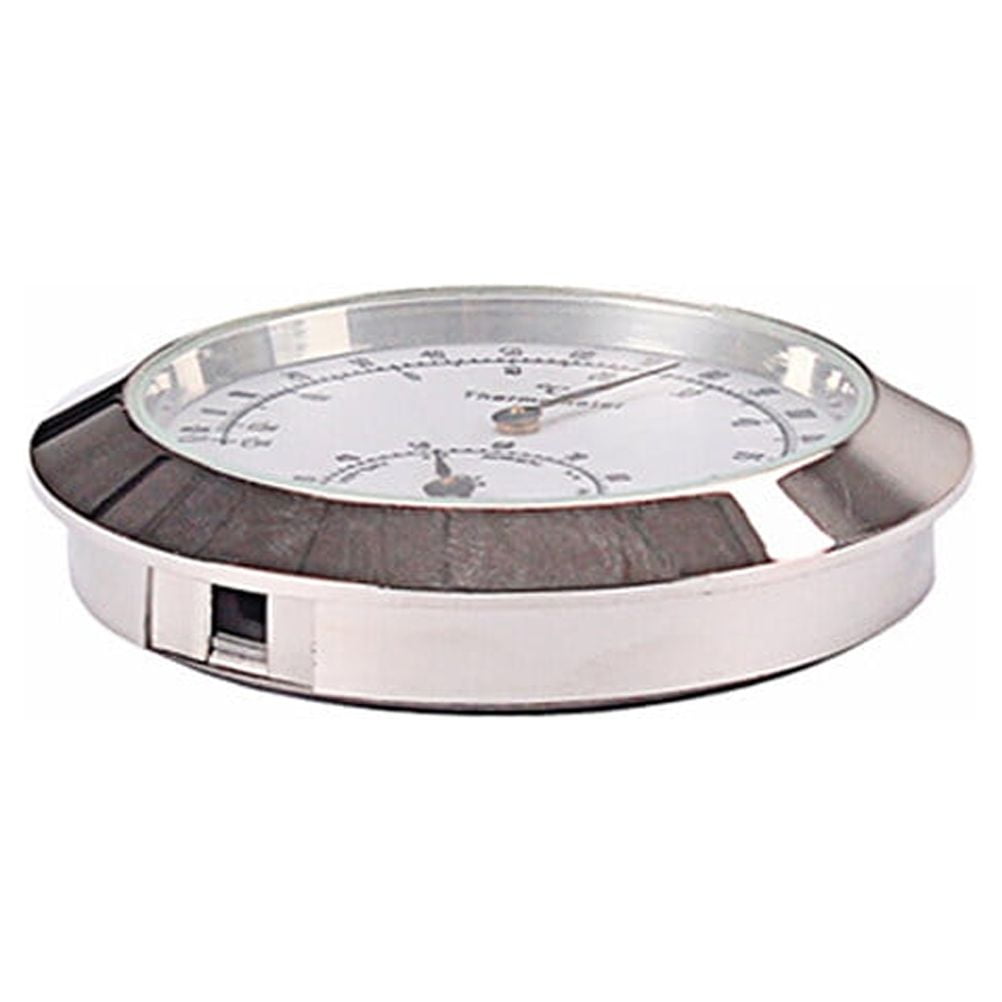 Worgeous Musical Instrument Hygrometer Round Violin Humidity Temperature Gauge Silver - Image 5