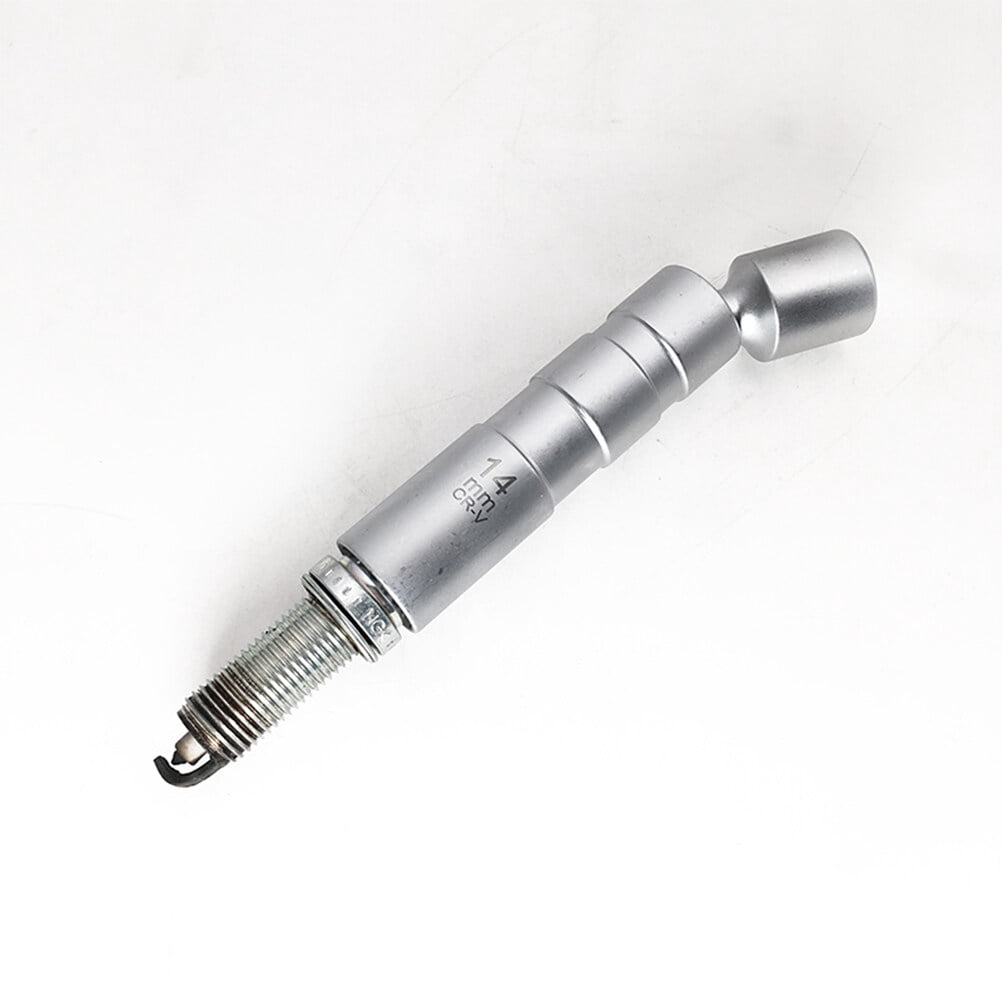 Worgeous Magnetic 12 Angle Spark Plug Sleeve for Car with 14mm 3/8 Drive Suitable for Spark Plugs Removal Tool Socket Silver carbon steel - Image 1